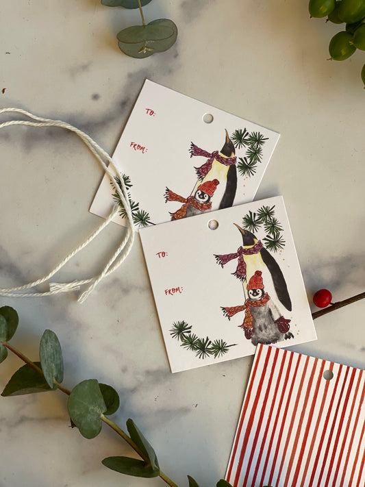 Holiday Penguin Hanging Gift Tag (S/15)